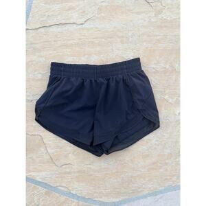 Athleta Mesh Lined Racer Run Short 4" Black Size S Athletic Workout